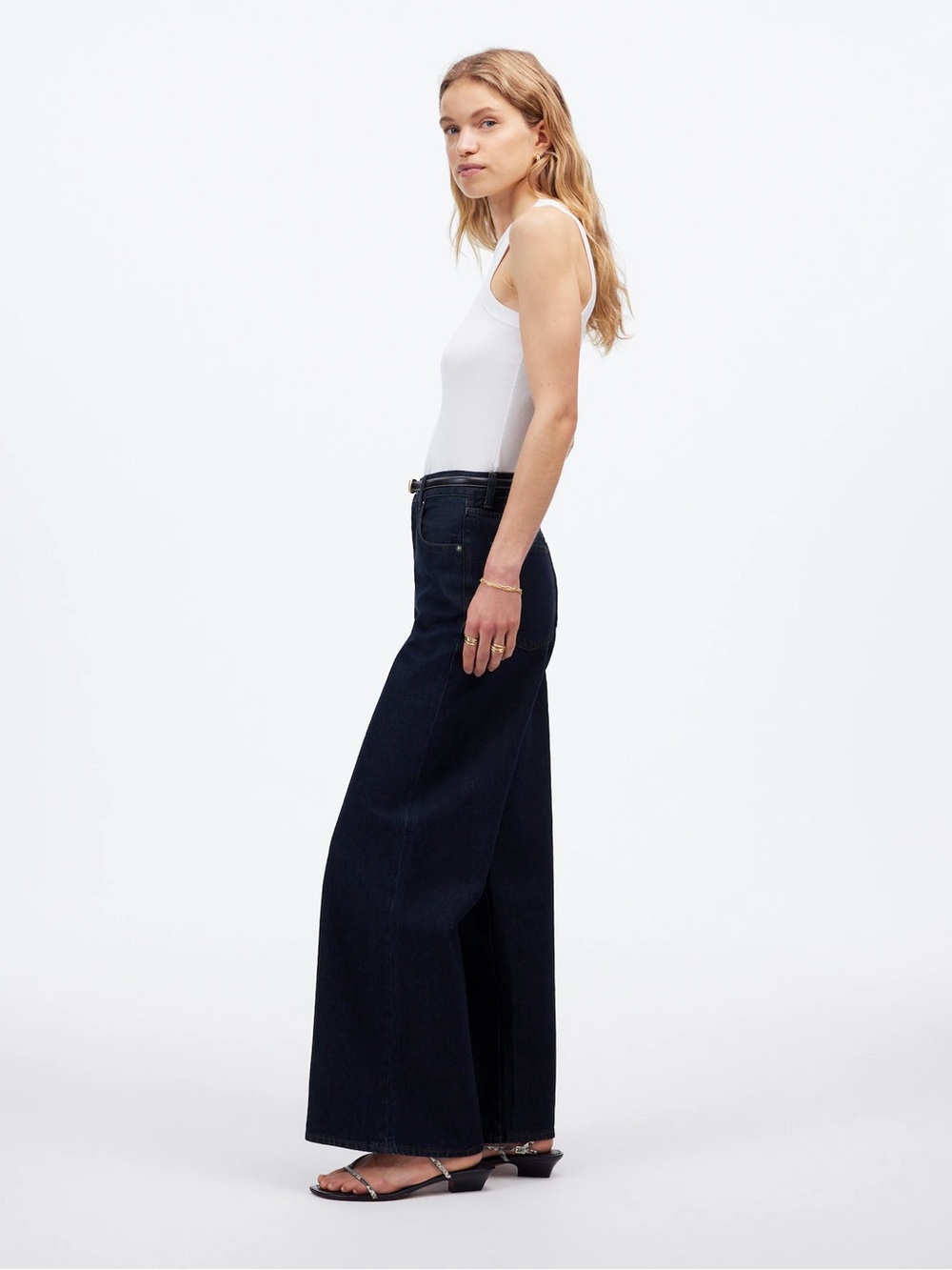 NEW Madewell Superwide-Leg Jeans in Essex Wash Rigid Size 27 NWT - Picture 2 of 10